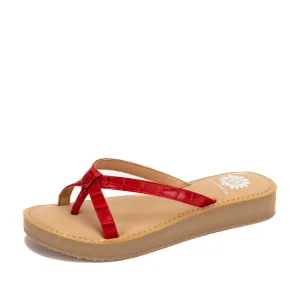 Women Yellow Box Flip Flops>Aesy