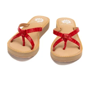 Women Yellow Box Flip Flops>Aesy