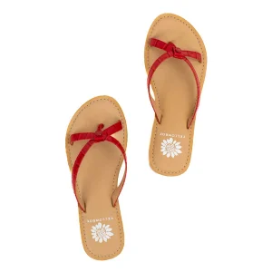 Women Yellow Box Flip Flops>Aesy