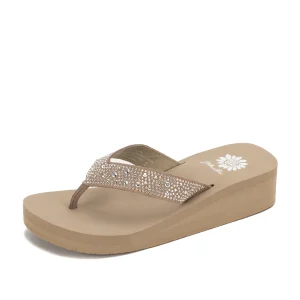Women Yellow Box Flip Flops>Africa Wedge Sandal