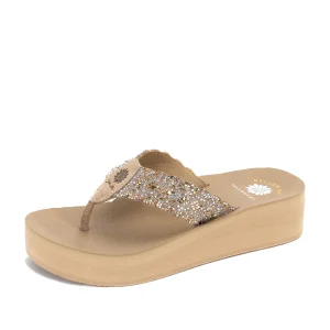 Women Yellow Box Flip Flops>Boem