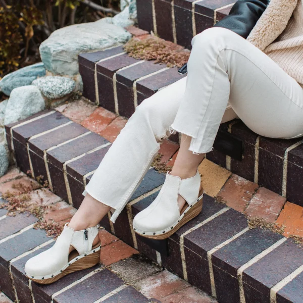 Women Yellow Box Clogs & Mules>Brooke Wedge Clog - Comfy Lady Shoes