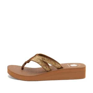 Women Yellow Box Flip Flops>Cadeen