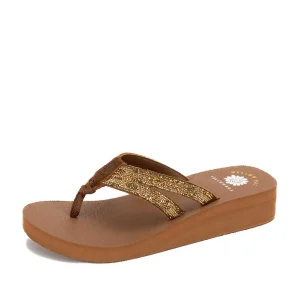 Women Yellow Box Flip Flops>Cadeen