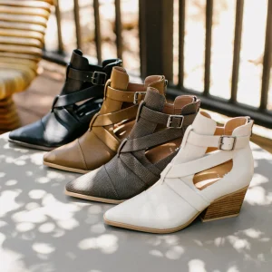 Women Yellow Box Boots & Booties>Canoly Cut-Out Bootie