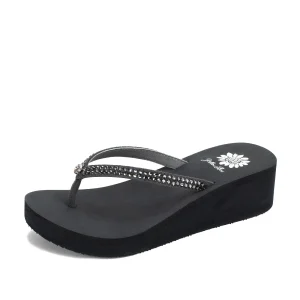 Women Yellow Box Heels & Wedges>Custard Wedge Sandal