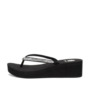 Women Yellow Box Flip Flops>Custard Wedge Sandal