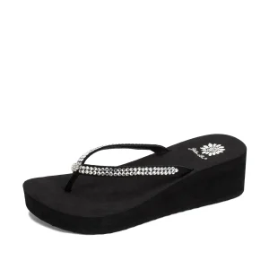 Women Yellow Box Heels & Wedges>Custard Wedge Sandal