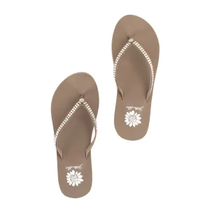 Women Yellow Box Flip Flops>Custard Wedge Sandal