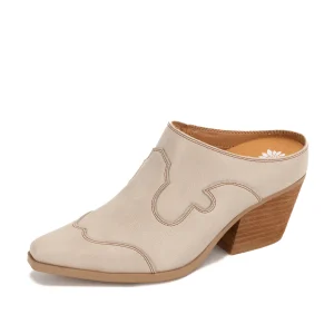 Women Yellow Box Clogs & Mules>Cyan Heeled Mule