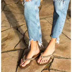 Women Yellow Box Flip Flops>Dana Flip Flop Sandal