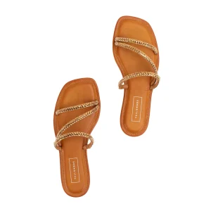 Women Yellow Box Sandals>Darian Flat Sandal