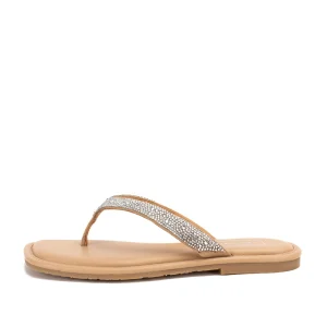 Women Yellow Box Sandals>Della Rhinestone Sandal