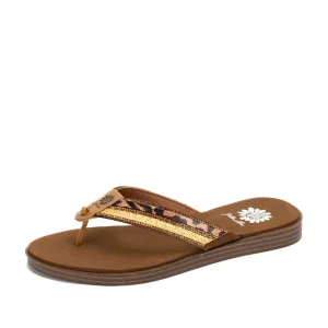 Women Yellow Box Flip Flops>Deycor