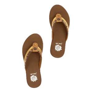 Women Yellow Box Flip Flops>Deycor