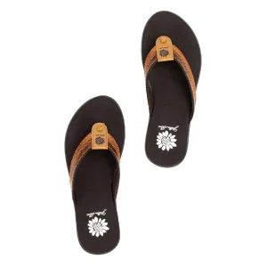 Women Yellow Box Flip Flops>Deycor