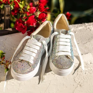 Women Yellow Box Sneakers & Flats>Eraya Rhinestone Sneaker
