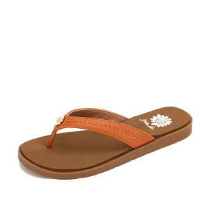 Women Yellow Box Flip Flops>Fallen Logo Sandal