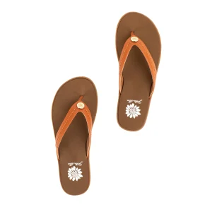 Women Yellow Box Flip Flops>Fallen Logo Sandal