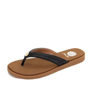 Women Yellow Box Flip Flops>Fallen Logo Sandal