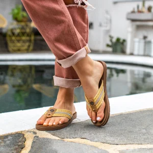 Women Yellow Box Sandals>Fania Flip Flop Sandal
