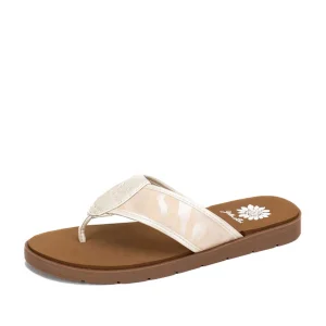 Women Yellow Box Flip Flops>Faren