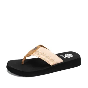 Women Yellow Box Flip Flops>Fateful