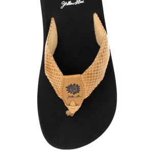 Women Yellow Box Flip Flops>Faya