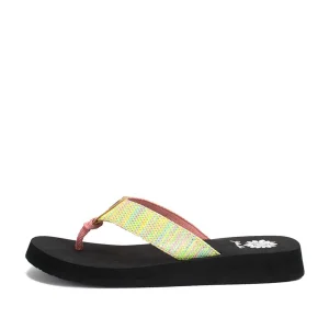 Women Yellow Box Flip Flops>Fayne
