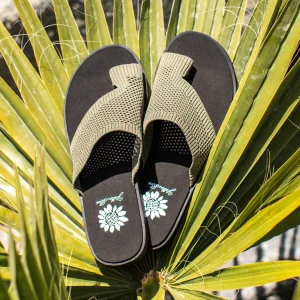 Women Yellow Box Flip Flops>Feeza Knit Sandal