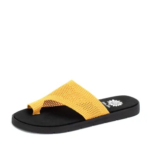 Women Yellow Box Flip Flops>Feeza Knit Sandal