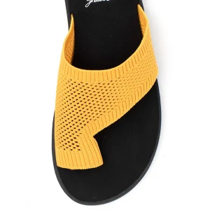 Women Yellow Box Flip Flops>Feeza Knit Sandal