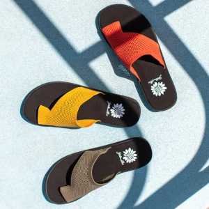 Women Yellow Box Sandals>Feeza Knit Sandal