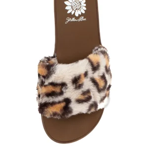 Women Yellow Box Slippers>Felah Fur Sandal