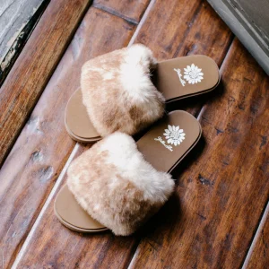 Women Yellow Box Sandals>Felah Fur Sandal