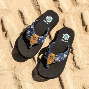 Women Yellow Box Flip Flops>Firework Flip Flop