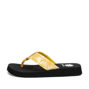 Women Yellow Box Flip Flops>Flander