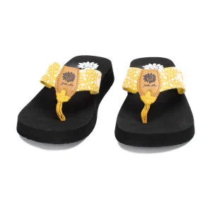 Women Yellow Box Flip Flops>Flander