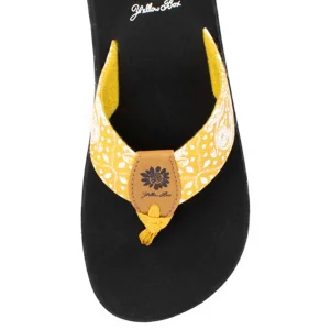 Women Yellow Box Flip Flops>Flander