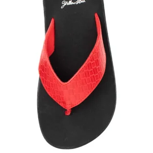 Women Yellow Box Flip Flops>Flattery