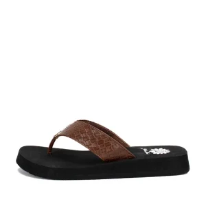 Women Yellow Box Flip Flops>Flattery