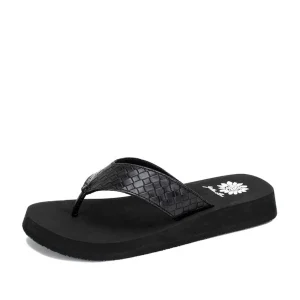 Women Yellow Box Flip Flops>Flattery