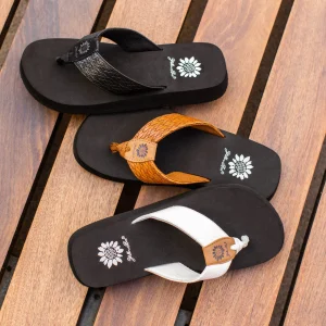 Women Yellow Box Flip Flops>Flax Flip Flop