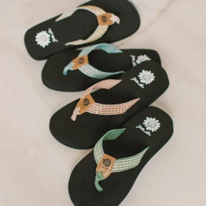 Women Yellow Box Flip Flops>Fleta