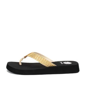 Women Yellow Box Flip Flops>Fleta