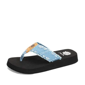 Women Yellow Box Flip Flops>Fluf