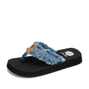 Women Yellow Box Flip Flops>Foseta