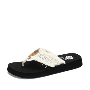 Women Yellow Box Flip Flops>Foseta