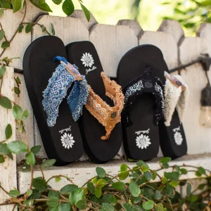 Women Yellow Box Flip Flops>Foseta