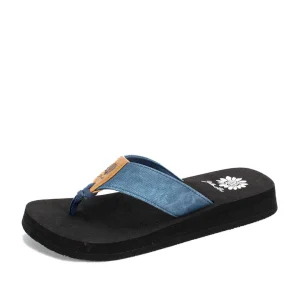 Women Yellow Box Flip Flops>Franklen